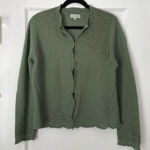 Lambswool/Angora Jigsaw Cardigan